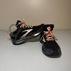 Brooks Women's Black and Pink Running Shoes